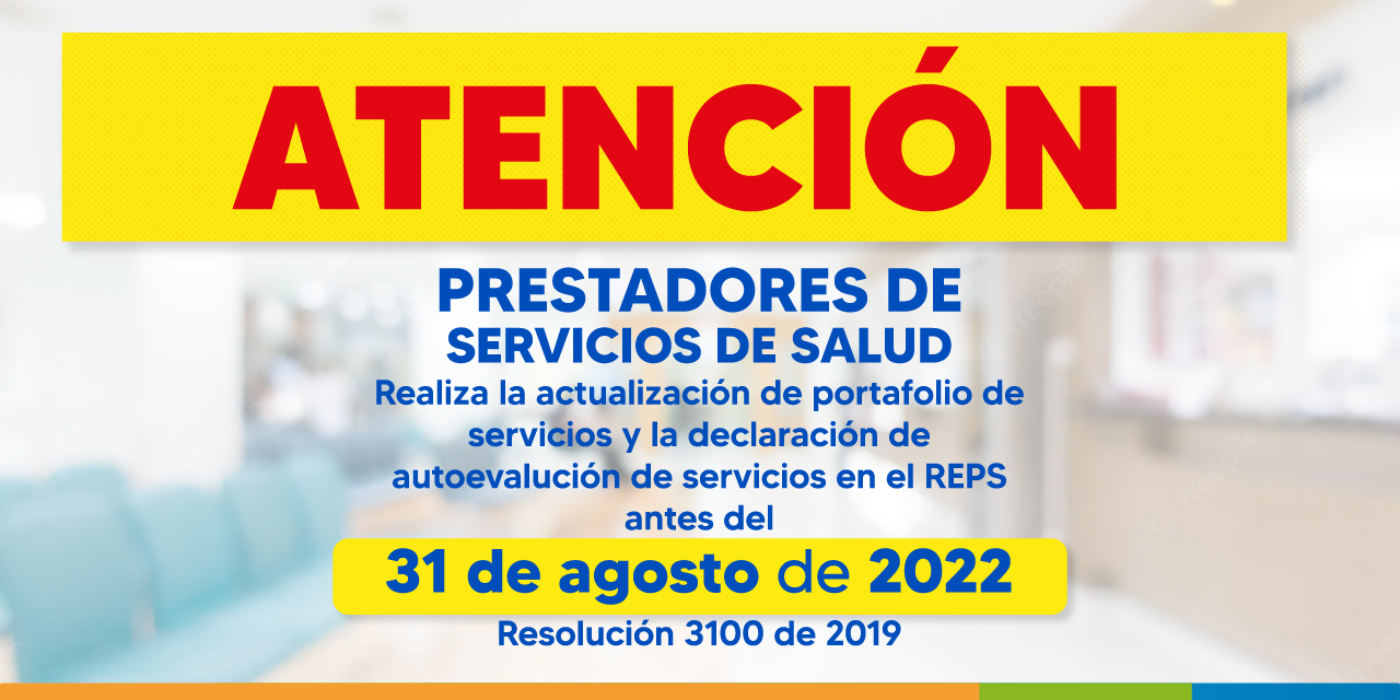 Actualización de portafolio de servicios y declaración de autoevaluación de servicios de Salud