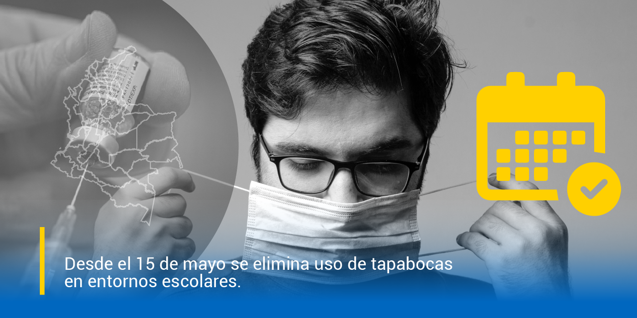 Desde el 15 de mayo se elimina uso de tapabocas en entornos escolares