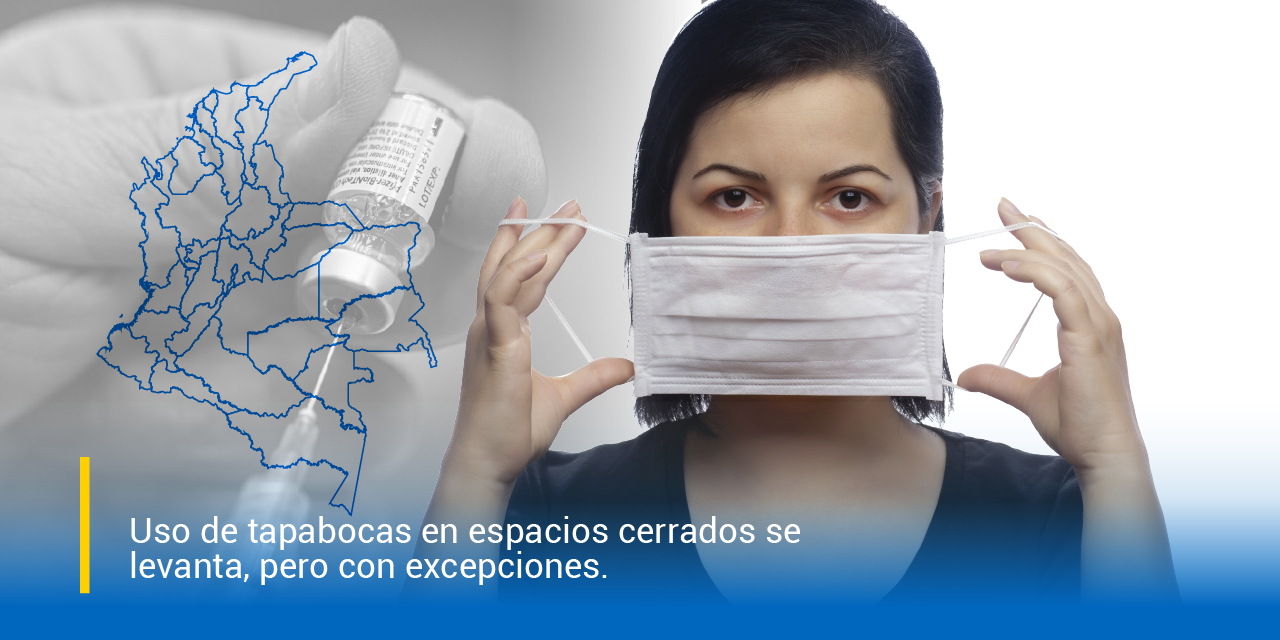 Uso de tapabocas en espacios cerrados se levanta, pero con excepciones